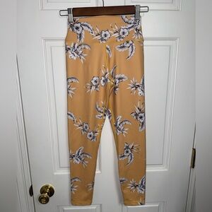 Kavala Floral Leggings in Yellow and White Size XS